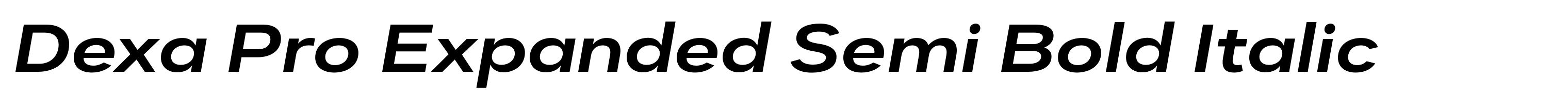 Dexa Pro Expanded Semi Bold Italic